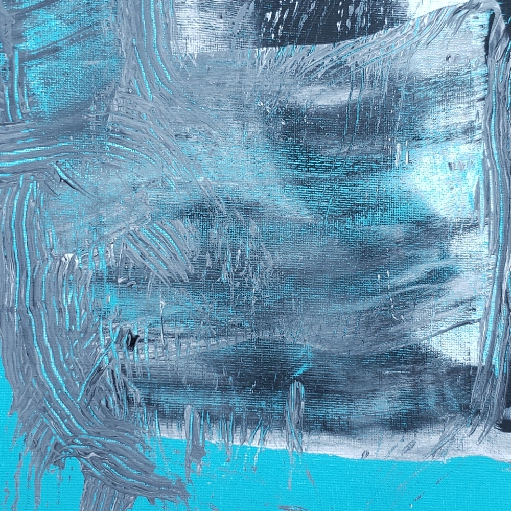 Cerulean Nightmare- Acrylic on Canvas Board